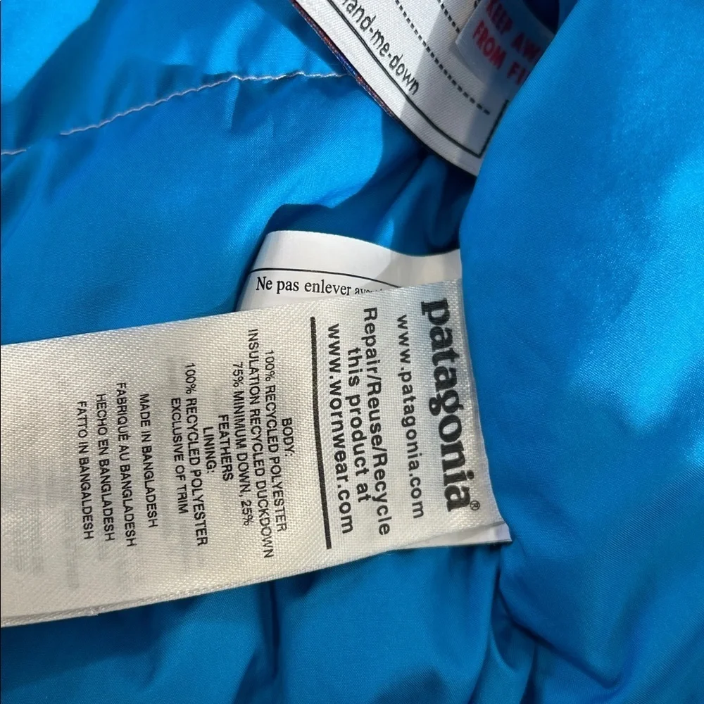 Patagonia Light Pink hi loft down puffer coat girls 3-6 months winter outdoor